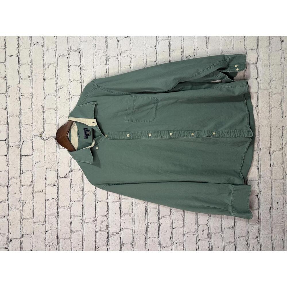 Saddlebred Men's Casual‎ Button-Down Shirt Large Green